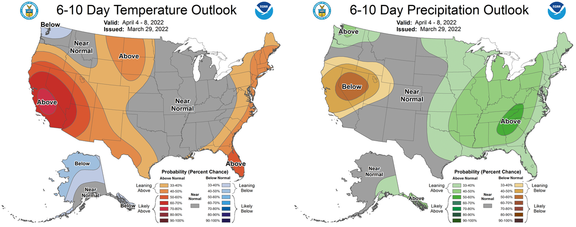 Precipitation outlook map.